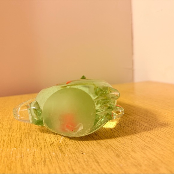 Vintage Murano Style Blown Glass Cat Fish In Belly Paperweight - Picture 6 of 9